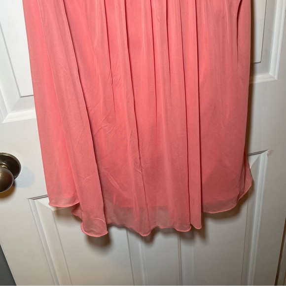 Cinderella Design Wmns Mini Dress 3x Coral One Shoulder Prom Formal Party Ruched - Picture 4 of 9